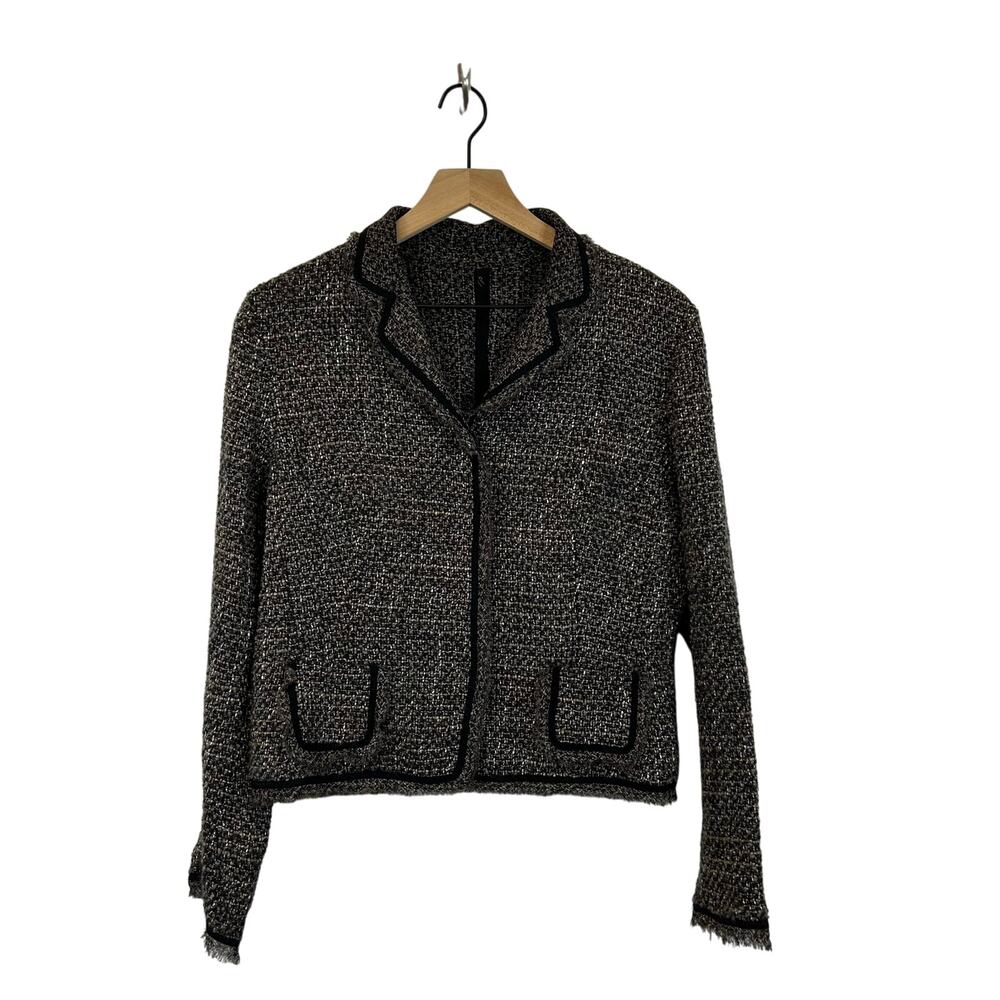 Elie Tahari - Brown Tweed Pleated Blazer/Skirt Suit Set‎ Size 6